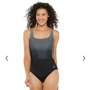 TYR Plus Size Fishnet Controlfit Swimsuit Black 20